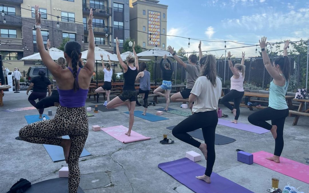 Unwind with Beer Yoga at Kelly Brewing Company in Morgan Hill